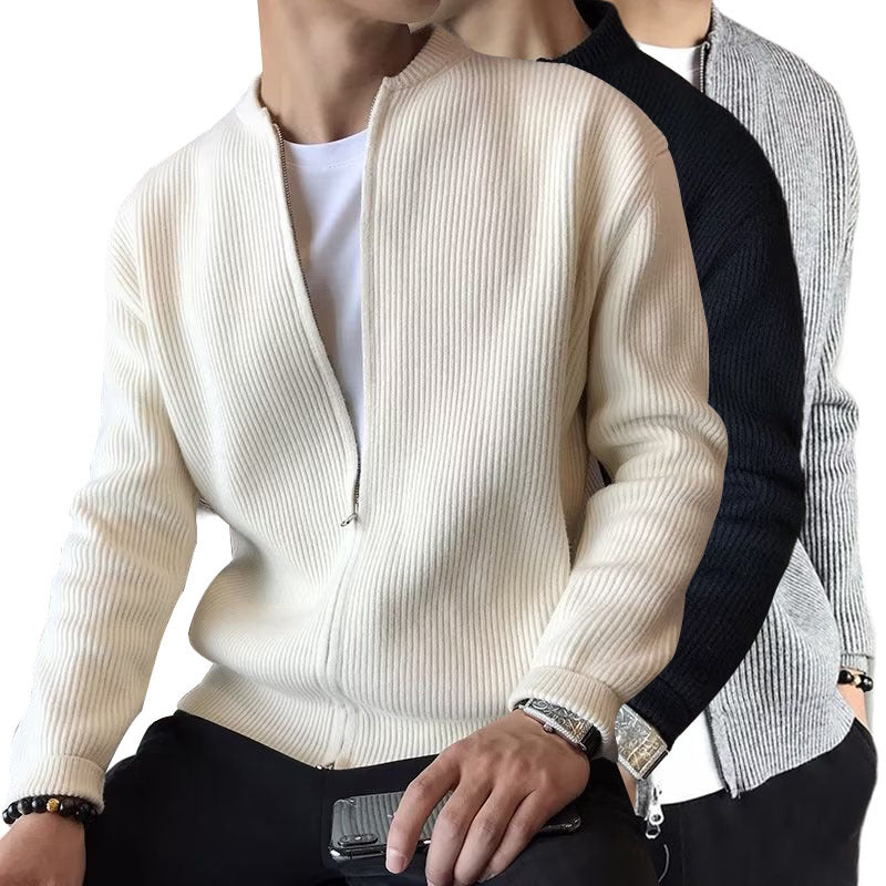 Plus Size Sweater Knit Cardigan Jacket for Men