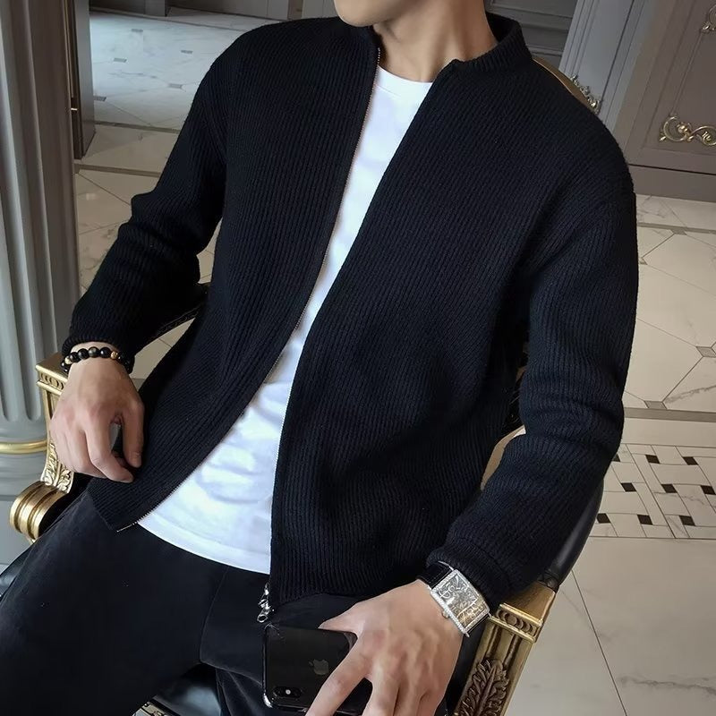 Plus Size Sweater Knit Cardigan Jacket for Men