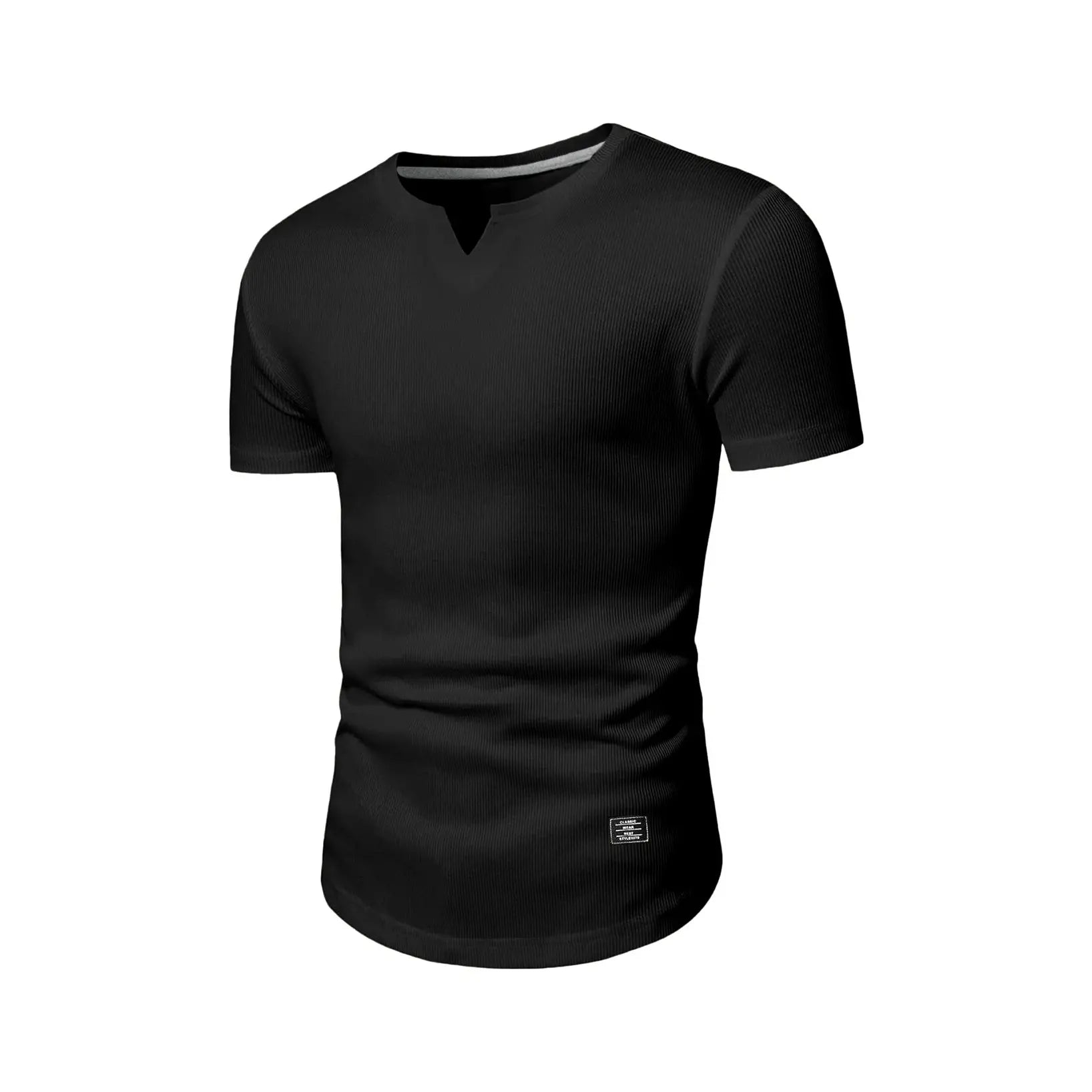 JMIERR Men's Solid Color Slim Fit T-Shirt, Stylish V-Neck Long T-Shirt, Suitable for Gym Workouts and Sports, Casual Men's Top, Short-Sleeve T-Shirt, Suitable for Everyday Outdoor Wear, Men's Streetwear Combinations