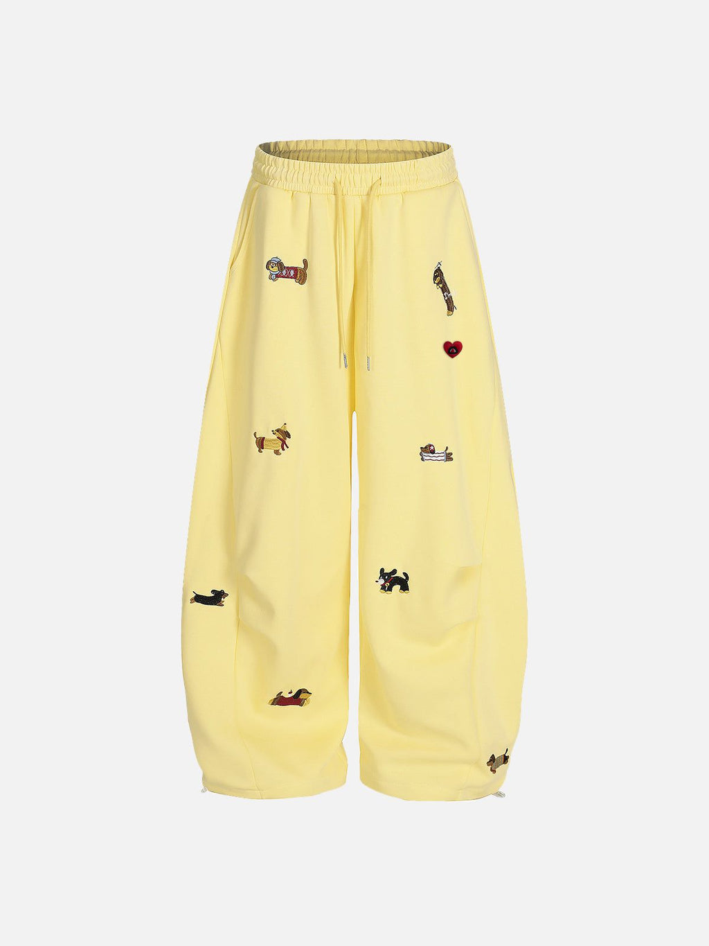 Aelfric Eden Embroidery Dog Baggy Barrel Sweatpants