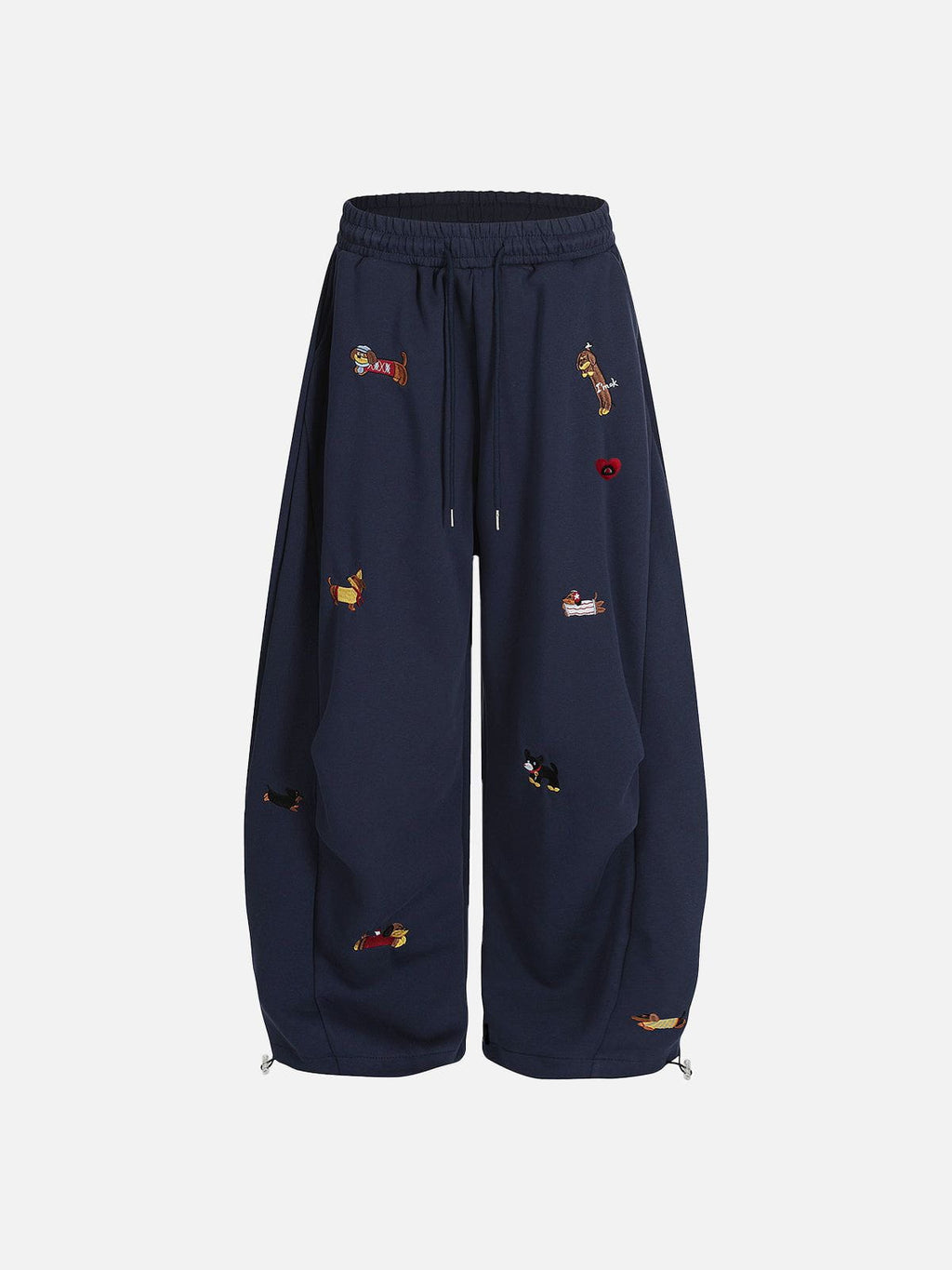 Aelfric Eden Embroidery Dog Baggy Barrel Sweatpants