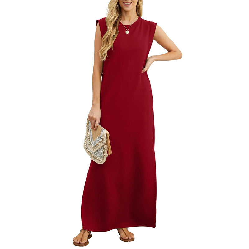 Women's Brushed Bamboo Sleeveless Midi Dress