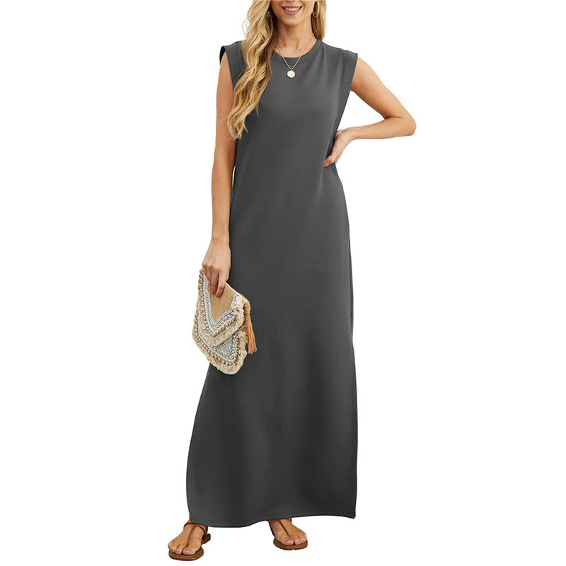 Women's Brushed Bamboo Sleeveless Midi Dress