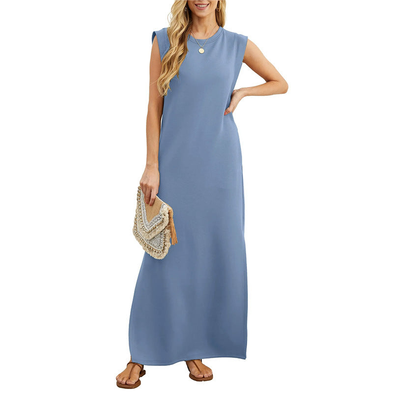 Women's Brushed Bamboo Sleeveless Midi Dress