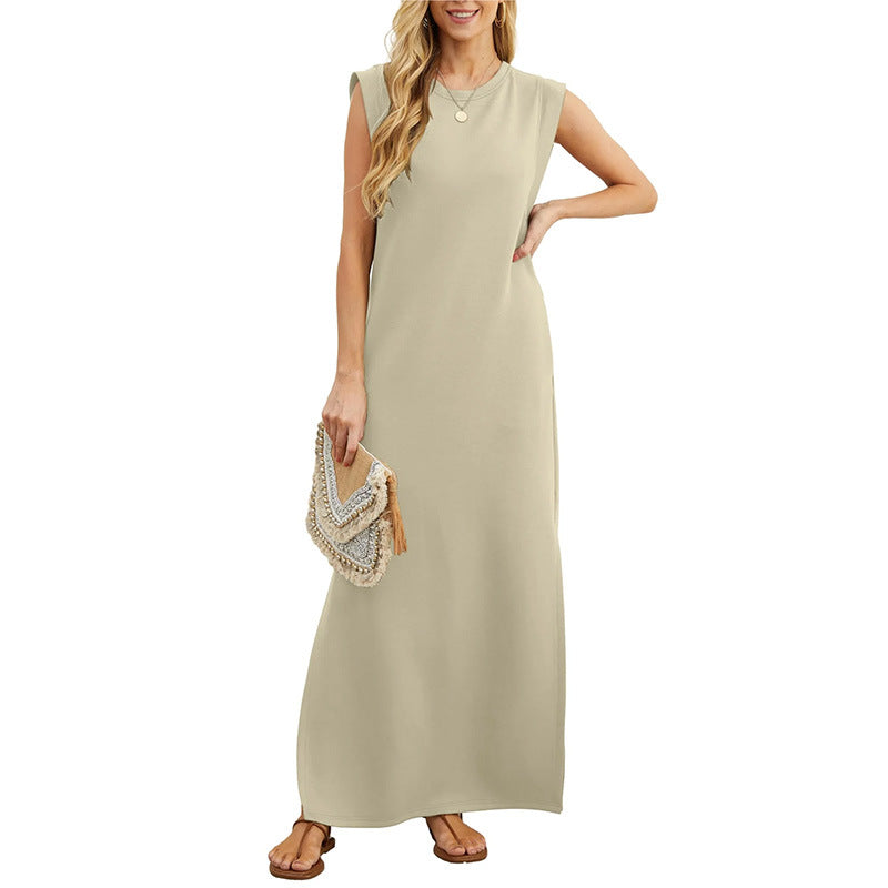 Women's Brushed Bamboo Sleeveless Midi Dress