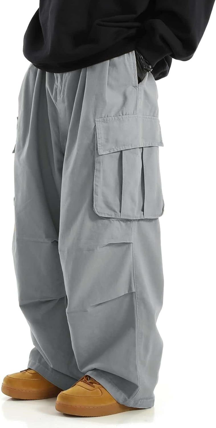 MEN'S PLUS SIZE WIDE-LEG CARGO PANTS