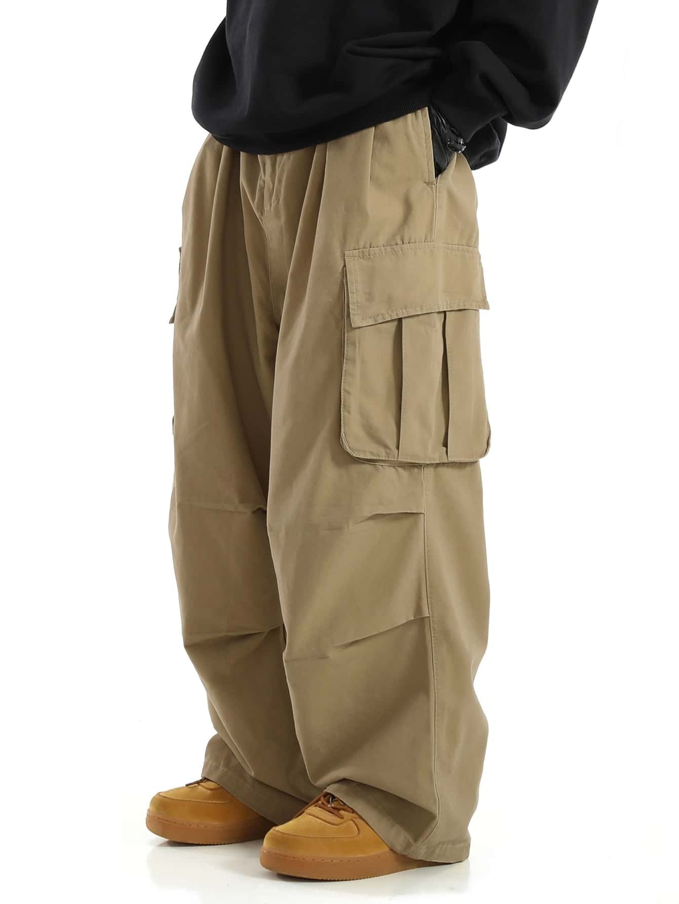 MEN'S PLUS SIZE WIDE-LEG CARGO PANTS