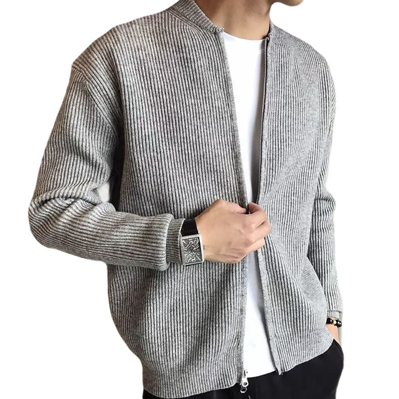 Plus Size Sweater Knit Cardigan Jacket for Men