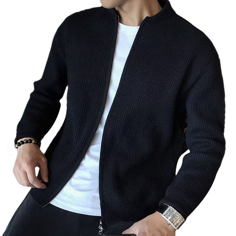Plus Size Sweater Knit Cardigan Jacket for Men