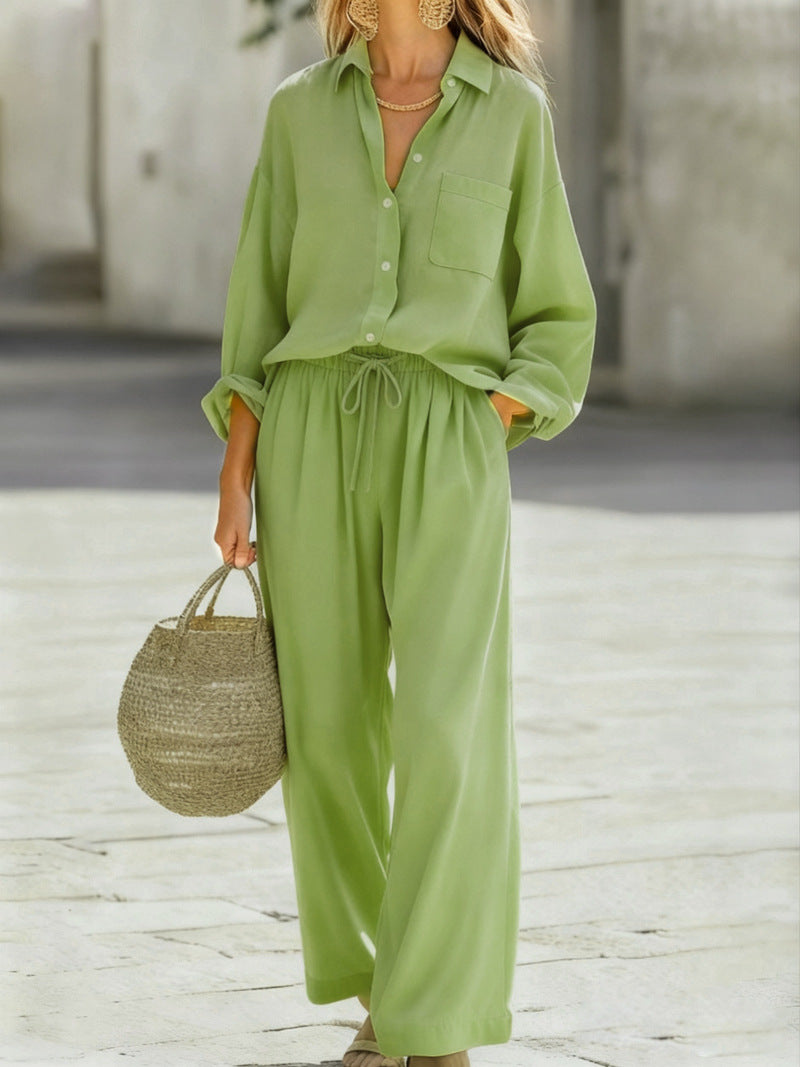 Relaxed Linen Commute Set