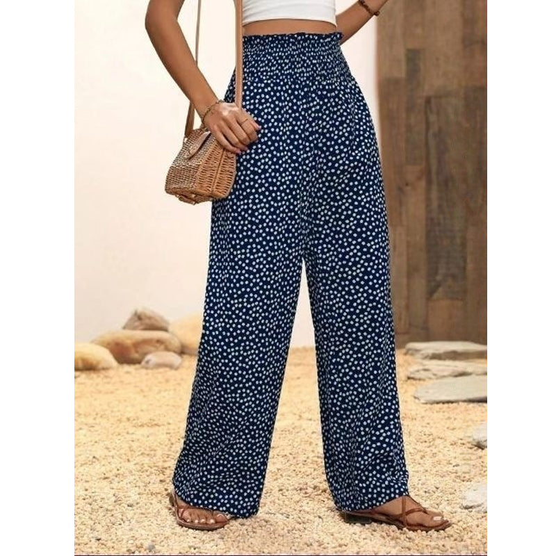 ⏳Limited-time 50% off⏰Women's Smocked High Waist Wide Leg Pants👖