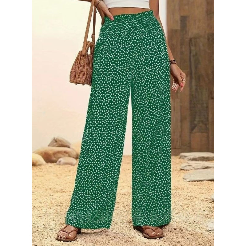 ⏳Limited-time 50% off⏰Women's Smocked High Waist Wide Leg Pants👖