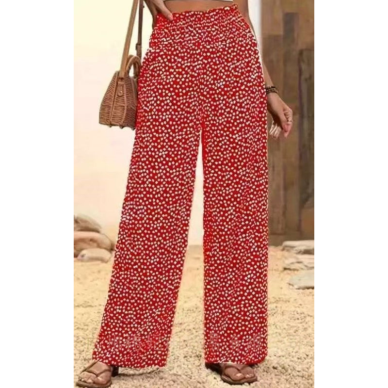 ⏳Limited-time 50% off⏰Women's Smocked High Waist Wide Leg Pants👖
